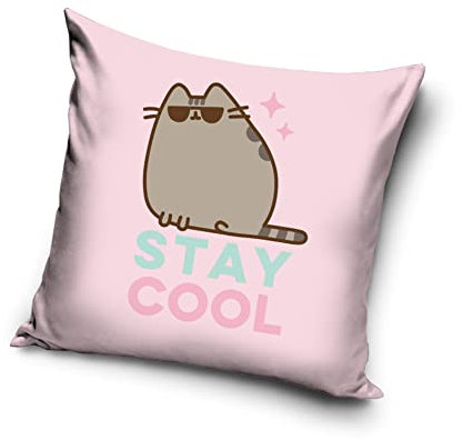 kompatibel mit PUSHEEN The Cat Motiv Kissenhülle Kissenbezug 40x40 cm (PTC215005)