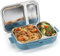 Signoraware Stainless Steel Bento Box Adult Lunch Box For Men, Women, Kids Bento Lunch Box Leak Proof Between 2 Compartments Meal Prep Containers Lunch Containers For Adults And Kids School Aqua Blue