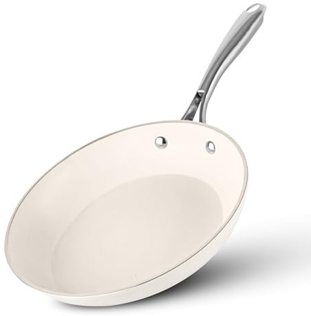 GOTHAM STEEL Sartenes antiadherentes de 10 pulgadas, sartenes de cerámica antiadherentes, sartén de cerámica no tóxica para cocinar, sartén antiadherente apta para horno, sartén antiadherente, sartén