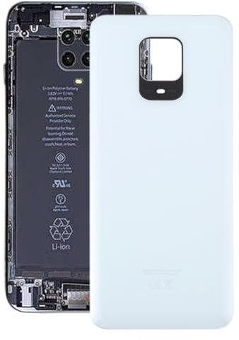 Audiosystem Scocca Vetro Copri Batteria Posteriore per Xiaomi Redmi Note 9 PRO M2003J6B2G, Ricambio Vetro con Biadesivo Bianco Glacier White