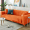 Hearda Sofabezug Stretch 1 2 3 4 Sitzer, Deluxe Plüsch Elastische Antirutsch Couchbezug Waschbar Universal Weich Sofaüberwurf für Sofaüberwurf Möbelschutz (4-Seater,Orange)