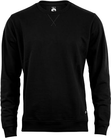 STARK SOUL Sweatshirt Rundhals-Sweater Unisex | 270 GSM - innen angeraut - Baumwolle Schwarz Gr L