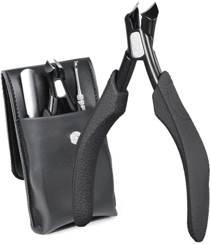 SG Nekoo Toe Nail Clippers for Thick Nails for Seniors, Splash Proof Trim Fingernail and Ingrown Toenail, Ergonomic Non-Slip Grip Nail Clippers for Men Women (ZJQTZ3P)