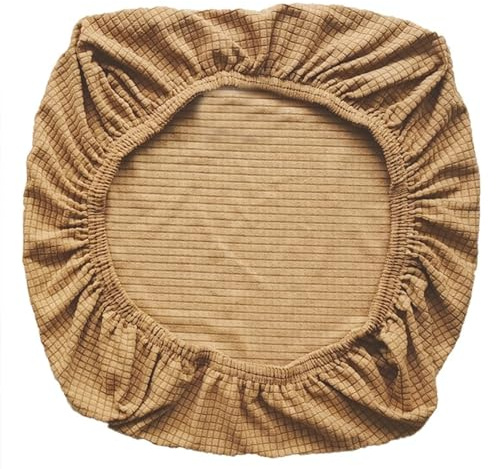 Sunnyway Housse de chaise de bureau extensible pour chaise d'ordinateur et de bureau, housse de siège en élasthanne, lavable en machine, protection contre la poussière et les taches (marron)