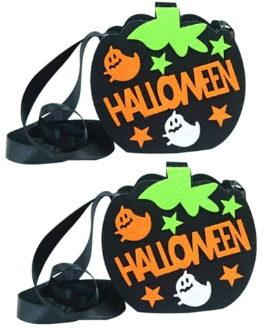 PACKOVE 2 Stück Kürbistasche Modische Umhängetasche Leichte Umhängetasche Für Damen Und Herren Halloween- Für Freunde