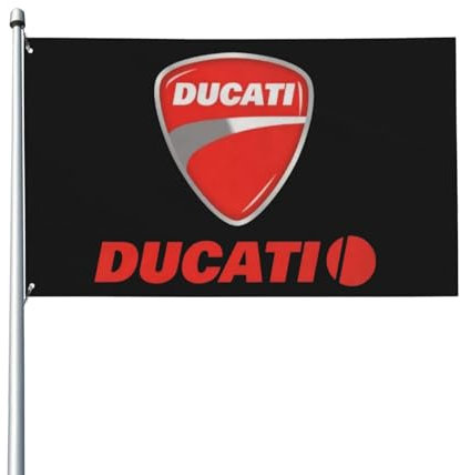 Compatible With Ducati Flagge, 90 x 150 cm, Außenflaggen, Gartenflaggen, Hausflaggen, Banner-Dekoration für Hof, Veranda, Rasen, Heimdekoration