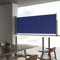 Keyroto Toldo lateral extensible, 100 x 300 cm, de aluminio, para balcón, protección solar, protección visual, protección contra el viento, estor lateral para balcón, terraza, jardín, color azul, 100