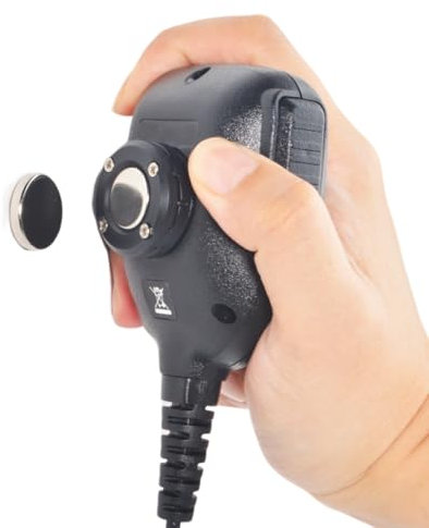 HYSHIKRA Car Microphone Magnetic Suction (diameter 30mm/1.18 inch) Accessory, for Handheld Radio/Speaker Microphone/Mobile Radio Speaker Compatible with Baofeng Motorola Quansheng (Black)