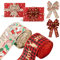 FairyPeach Weihnachtsbänder Weihnachten Schleifenband 2 Rollen, Geschenkband Weihnachten Sackleinen Band Elch Schneeflocke Plaid 5cmx5 m, Schleifen für Weihnachtsbaum Dekorative Kränze Geschenke (ML)