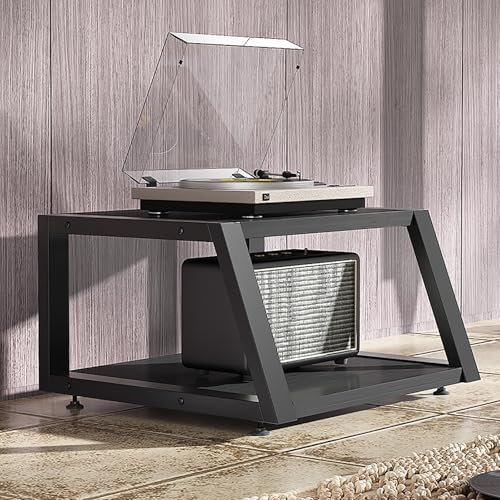 Audio Rack Hi Fi Regal HiFi Rack Mehrschichtiges Bodenstehendes Hi Fi Rack Router Schrank AV-Medienständer HiFi-Audioschrank Konsolen Regal Gaming Regal Phonoschrank Für PS4/Kabelbox/DVD-Player/Spielk