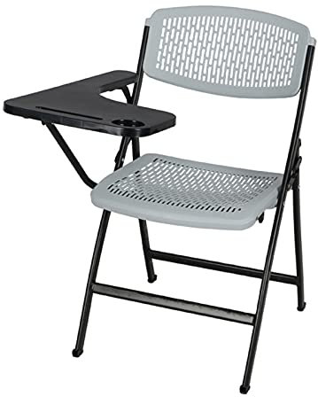 JWXFGHJT Klappbarer Trainingsstuhl, Bürokonferenzstuhl mit Schreibtafel, Konferenztisch und Stuhl, integrierter Kunststoffstuhl, atmungsaktiver Rückenlehnenstuhl, kleines Geschenk
