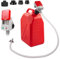 Kraftstoff Umfüllpumpe mit Auto-Stopp-Sensor, Elektrische Transferpumpe 2,4 GPM, Flüssigkeitstransferpumpe mit 4 Größen-Adapter, Dieselpumpe für Benzin, Diesel, Öl, Absaugung Benzinpumpe