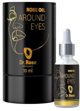 Dr Rose Augenöl Anti-Aging Serum - Arganöl & Rosenöl für Feuchtigkeit & glatte Haut - Squalan Augenpflege - Hautpflege - Gesichtspflege für strahlendes Aussehen 10 ml