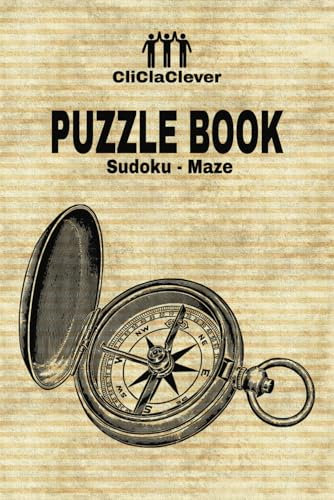 PUZZLE BOOK - COMPASS TO LUCK & FORTUNE - SUDOKU & MAZE: !!!ATTENTION!!! MATCHING DAILY PLANNER, NOTEBOOK & SCRAPBOOK AVAILABLE - 50 PAGES