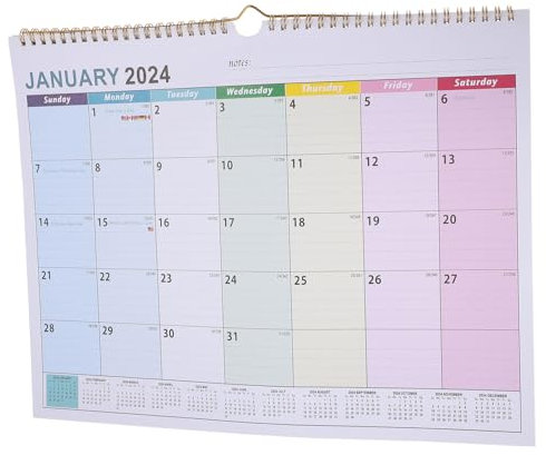 Operitacx 2024 Wandkalender Großer Monatsplaner Trockenlöschfunktion Büro Heimgebrauch