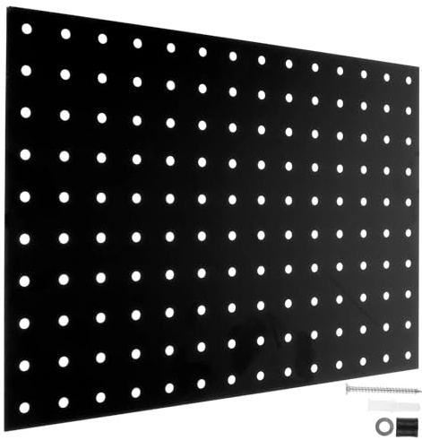 LYXYGMV Schwarzes Metall-Pegboard-Panel, Metall-Lochbrett, Werkzeug-Ganizer, Wandhalterung, Garage, Werkstatt, Lagerung, Pegboard-Wandpaneele, groß Für Wandaufbewahrung, Dekoratives Display