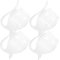 Healifty 4Pcs Striped Vampire Juice Glass Transparent Wine Cups with Straw for Creative Beverages Glass Drinkware for Parties and Halloween