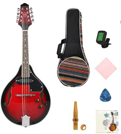 Mandoline 8 Saiter Instrumentenset Professionelles Zubehör Geeignet Für Auftritte Massivholzinstrument Mandoline(6)