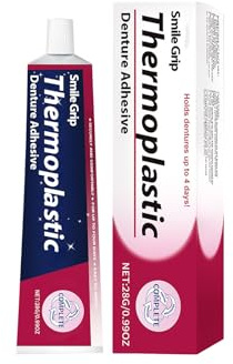 Gel Adhésif pour Prothèses Dentaires,Colle Dentaire Extra Forte Thermoplastique,Colle Thermoplastique,Améliorer Le Confort Des Prothèses Dentaires 28g
