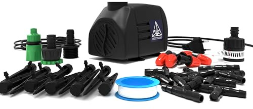 Treez Tools Elektronisches Tropfbewässerungsset – 30W Wasserpumpe, Automatische Bewässerung für Indoor-Gewächshäuser & Grow Tents - Wassersparendes effizientes Bewässerungssystem, bis zu 10 Pflanzen