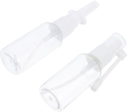Nasenspülflasche für Tägliche Hygiene 30ml aus PET Kunststoff mit Deckel | Leichtes, Kompaktes Design, Abnehmbarer Düsenaufsatz, 2 Stück, für Erwachsene und Junge Mädchen