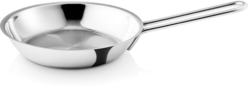 Eva Trio Bratpfanne 28 cm – Steel Base – reines Edelstahl, ohne Beschichtung | Polished Steel