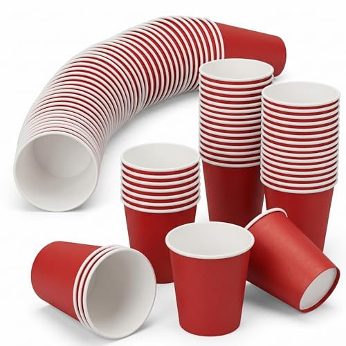 CHEF ROYALE 100 x2.5oz Disposable Bathroom Paper Cups (75ml), Mini Mouthwash Cups, Leak-Resistant Small Drinking Cups for Rinse, Dental, Travel & Parties, Hot & Cold Use