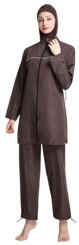 Generisch Burkini Damen Muslim Schwimmanzug Muslimischen Islamischen Badeanzug 3-teilig mit Bescheidener Vollständiger Bedeckung Schwimmoberteile Schwimmhose Hijab Badebekleidung Swimwear