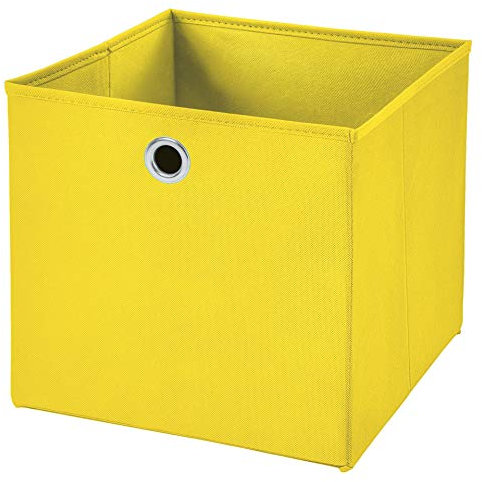 Stick&Shine 1x Aufbewahrungs Korb Gelb Faltbox 33 x 33 x 33 cm Regalkorb faltbar