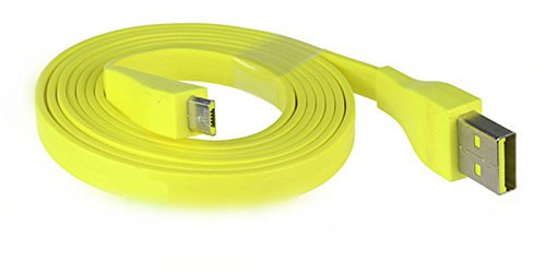 ROUHO 1.2M Yellow Micro USB Charging Cable for Logitech UE BOOM Bluetooth Speaker
