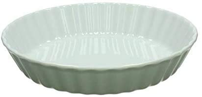 Tognana Quiche, Plat à tarte en porcelaine de four 26 x 5 cm PL-Cook Charme Made in Italy Qualité Extra (Vert sauge)
