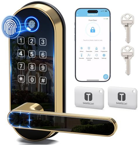 Sifely Smart Lock, Keyless Entry Door Lock, Fingerprint Door Lock, Digital Door Lock, Combination Door Lock, Code Door Lock, Smart Lock with Handle, Smart Lock Front Door, Bedroom Door Lock