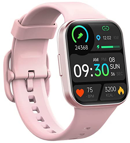 Smart Watch, 1.69'' Touch Screen Fitness Watches for Women with Sleep Monitor, Calculator, Step Counter, Smart Watches for Women 25 Sports Modes IP68 Waterproof Fitness Tracker Watches for Android iOS