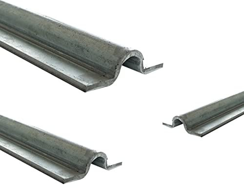 SCHARTEC Schiebetor Laufschiene Boden für U-Nut Rollen in verschiedenen Größen Bodenlaufschiene Schiene outdoor außen Profil Tor Hoftor Einfahrtstor (R8U (16 mm)/ 1.5 m lang)