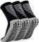 NEWIROVE 3Paar Fußballsocken Kinder Grip Socken Fussball Antirutsch Socken Sportsocken Kinder Trainingssocken kinder Fußballstutzen für 9-12 Jahre Jungen und Mädchen Basketball Laufen, Schwarz M