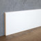 PROVISTON - Battiscopa - Profilo arrotondato - 10 x 100 x 2000 mm - Laminato MDF - Bianco - Battiscopa moderno - 10 metri