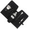 Haofy Segeltuch-Cocktail-Set, Tragetasche, Tragbar, Faltbar, Rollgurt, Professionelle Mixologie-Barkeeper-Tasche für Camping Im Freien (Black)