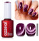 Ozzeal Smalto Semipermanente Unghie Magnetico, 15ml Viola Prugna Crystal Cat Eye Gel Nail Polish Con Magnete Occhi Di Gatto Smalti Semipermanenti Per Unghie Diamond Glitter Smalto Gel