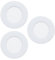EGLO 3er-Set LED Einbaustrahler Fueva 6, Spot Deckenleuchte, runde Einbauspots, Deckenstrahler aus Kunststoff in Weiß, warmweiß-kaltweiß, ∅ 8,6 cm