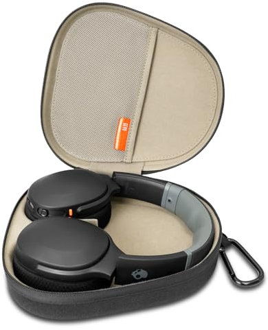Headphones Case for Skullcandy/JBL/Bose/Sony Wireless Headphones, Travel Case Carrying Cover Bag, Storage Protective Bag with Cable (Brown)