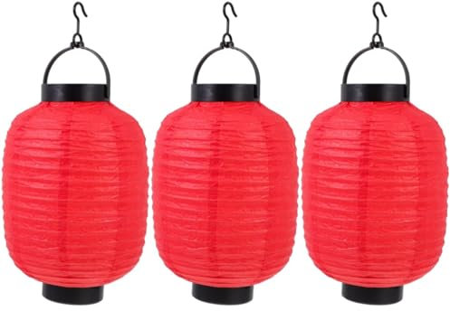 MERRYHAPY 3 Stk Winterliche Melonenlaterne japanische Partyverzierung Batteriebetriebene Teelichter für den einzug lampions kinder ramen nudeln Hochzeitsdeko Laternendekor Lampe