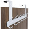 Honsky Türgarderobe, Klappbar Türhakenleiste zum Einhängen mit 14 Hanken,Türfalzstärken4,5/4/3,5cm,Türhaken Kleiderhaken Tür, Solide Türhaken zum Einhängen,Weiß