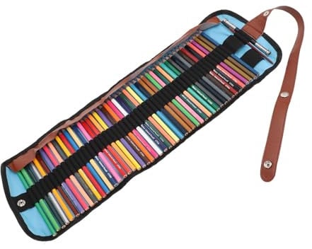 Zeichenstifte-Set für Künstler, 50 Farben, wasserlösliche Buntstifte für Skizzen, tragbar, für künstlerische Kreationen