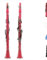 Klarinetteninstrument Klarinette B-Dur Bakelit-Klarinette Mit 17 Tasten Bewertungsinstrument Für Erwachsene Klarinetten-Set(Pink)