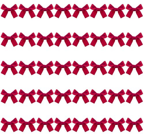 40 Pièces Petites Pinces Noeud Cheveux Fille Teintées en Bordeaux Pince Cheveux à Petits Nœuds Pinces Crocodile Accessoires pour Barrette Cheveux Femme Noeud Cheveux Fille