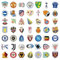 50 Pcs Football Stickers, Cool World Cup Vinyl Sticker, Graffiti Colorful Waterproof Laptop Stickers for Adults Water Bottles Laptop Phone
