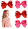 GIDWRIY 4 Piezas Horquillas Lazos Pelo Niña,Pinzas para Lazos de Pelo,Hair Bow Clips Para Lazos para El Pelo,Pasador Lazo Niñas,Ganchos para Lazos de Pelo,Broche Pelo Bebe para Niñas Y Mujeres