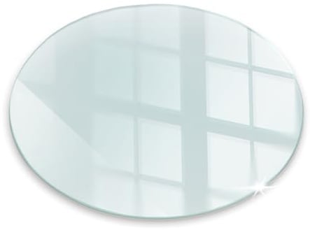 Tempered Glass Hearth Guard | Stove Floor Protection Plate | Heat Resistant Fireplace Base Panel | Transparent Spark Shield for Log Burner | Modern Fire Surround Accessory ⌀90cm