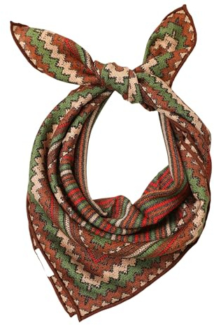 Prettystern doppelseitig doppelface bedrucktes Woll-seide 65 cm Seiden-Halstuch Bandana Wolltuch für Damen & Herren Frühling & Herbst