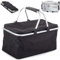 Emeco ALU EINKAUFSKORB FALTBAR Picknick Korb Blumen Shopper NEU ST-Korb (Schwarz mit Thermo)
